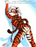  anus breasts collar do_not_distribute dripping feline female k&#039;sharra ksharra leash nude pussy raised_tail side_boob solo tail tiger 