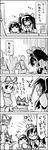  4koma comic greyscale hat highres himekaidou_hatate long_hair monochrome multiple_girls shameimaru_aya sin_sack tani_takeshi touhou translated yakumo_yukari yukkuri_shiteitte_ne 