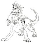  body_markings breasts claws cleavage dragon dragonkin face_markings female hood markings scalie solo spines standing tail taur unknown_artist warcraft world_of_warcraft 