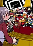  6+girls adachi_tooru amagi_yukiko bad_id bad_pixiv_id chibi crane_game doujima_nanako doujima_ryoutarou everyone funny_glasses glasses hanamura_yousuke izanagi izanami jiraiya_(persona_4) kida_yuu konohana_sakuya kujikawa_rise kuma_(persona_4) magatsu_izanagi multiple_boys multiple_girls narukami_yuu persona persona_4 platypus satonaka_chie shirogane_naoto spoilers sukuna_hikona take-mikazuchi tatsumi_kanji tomoe_(persona_4) 