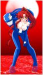  1girl blush breasts crossover marvel red_hair tengen_toppa_gurren-lagann tengen_toppa_gurren_lagann venom venom_(marvel) yoko_littner yoko_ritona 