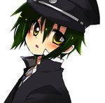  angel_beats! green_hair hat male_focus naoi_ayato naoya_(74jokerpandora) school_uniform solo yellow_eyes 