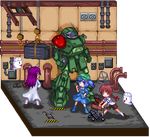  80s asakura_rikako bakebake crossover ghost hangar isometric kawashiro_nitori lowres mecha multiple_girls oekaki oldschool parody pixel_art rika_(touhou) scopedog soukou_kihei_votoms touhou touhou_(pc-98) transparent_background unk_kyouso 