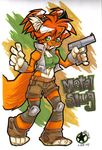  2007 animethegreat canine female fox game metal_slug peace_sign pistol solo victory_v video_games 