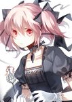  alternate_color alternate_costume bad_id bad_pixiv_id black_dress bow choker dark_persona dhiea dress gloves gothic_lolita grief_seed hair_bow kaname_madoka kriemhild_gretchen lolita_fashion lowres magical_girl mahou_shoujo_madoka_magica pink_eyes pink_hair ribbon_choker solo spoilers tears white_gloves 