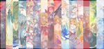  bad_id bad_pixiv_id blonde_hair campanula-star cirno column_lineup everyone flandre_scarlet fujiwara_no_mokou hat hieda_no_akyuu izayoi_sakuya kamishirasawa_keine koakuma komeiji_koishi letty_whiterock lunasa_prismriver lyrica_prismriver merlin_prismriver mizuhashi_parsee multiple_girls saigyouji_yuyuko touhou traditional_media triangular_headpiece watercolor_(medium) yakumo_yukari 