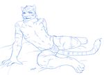  azelyn bulge feline male muscles solo tiger topless underwear 