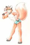  canine collar fox homoerotic male popsicle solo suggestive_food underwear unknown_artist 
