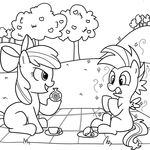  applebloom_(mlp) bow cup duo equine female feral friendship_is_magic horse male mammal my_little_pony open_mouth pegasus plain_background ponification pony potion spike_(mlp) transformation tree unknown_artist white_background wings 