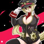  big_breasts blonde_hair breasts cleavage disgaea disgaea_3 hat large_breasts long_hair makai_senki_disgaea_3 nu_(artist) numadaira salvatore 