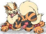  arcanine canine canine_penis cum drool feral jax_the_bat knot male nude penis piercing pok&eacute;mon red_eyes saliva solo 