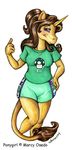  1up aura_(character) aura_moser equine female green solo thumbs_up unicorn 