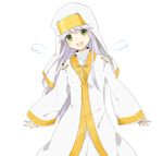  :d bad_id bad_pixiv_id cape dashii_(artist) green_eyes index long_hair nun open_mouth robe safety_pin smile solo to_aru_majutsu_no_index white_hair 