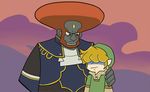  afro armor blonde_hair brief_(psg) dark_skin dark_skinned_male ganondorf garterbelt_(psg) link male_focus multiple_boys panty_&amp;_stocking_with_garterbelt parody red_hair san_pejita style_parody the_legend_of_zelda the_legend_of_zelda:_twilight_princess you_gonna_get_raped 