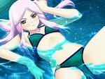  bikini emori_misaki game_cg hanafubuki miyano_shion pink_hair swimsuit water yellow_eyes 