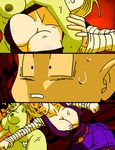  android_18 dboy dragon_ball dragon_ball_z dragonball_z fighting krillin kuririn nude sweat_drop sweatdrop zangya 