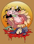  blood canine dagger demon female fox human japan kill kitsune mask multiple_tails natalie_goodridge tail tamamo-no-mae 