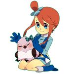  1girl blush bow fuuro_(pokemon) gym_leader highres pidove pokemon 