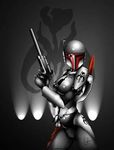  boba_fett genderswap gun helmet mandalorian star_wars 