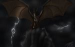  cliff dragon esartist feral lightning proud rain scalie solo storm wings 