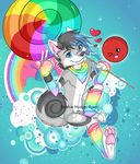  annoying_watermark anthro arm_warmers candy canine colorful colourful cute dog hindpaw leg_warmer legwear lollipop looking_at_viewer male mammal paws pose rainbow slushie-nyappy-paws solo super_gay watermark 