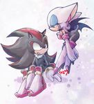  animal animals blue_eyes couple red_eyes rouge_the_bat shadow_the_hedgehog sonic_the_hedgehog 