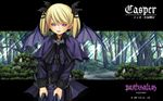  bat belt blonde blue_eyes casper deathsmiles gothic_lolita ribbon wings xbox_360 