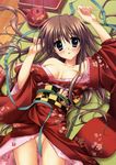  akane_iro_ni_somaru_saka cleavage kimono nagase_minato nopan ryohka 