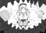  berserk charlotte_(madoka_magica) drill_hair greyscale guts mahou_shoujo_madoka_magica mami_mogu_mogu monochrome nemo_(nameless920) spoilers tomoe_mami 