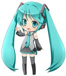  animated animated_gif aqua_eyes aqua_hair blinking chibi detached_sleeves hatsune_miku headphones headset kosumo_(piapro) long_hair necktie open_mouth simple_background skirt smile solo thighhighs twintails very_long_hair vocaloid 