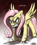  cutie_mark equine female feral fluttershy_(mlp) friendship_is_magic green_eyes hair horse imminent_rape john_joseco mad mammal my_little_pony pegasus pink_hair pony rage_face rape_face solo the_stare wings 