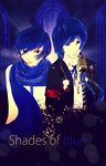  2boys arisato_minato atlus blue blue_hair cosplay crossover game kaito multiple_boys persona persona_3 singer tartarus vocaloid yuuki_makoto 