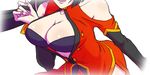  black_bra black_hair blazblue bouncing_breasts bra breasts chinadress chinese_clothes cleavage female gif litchi_faye_ling long_hair very_long_hair 