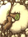  :3 branch dark_skin hug no_humans pokemon sleeping tree whimsicott 
