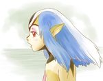  blue_hair blue_submarine_no_6 monster_girl mutio pointy_ears red_eyes yellow_skin 