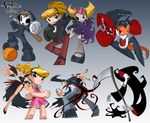  5girls baseball baseball_bat basketball bleedman death_(entity) dual_persona grim_jr. grim_reaper grim_tales_from_down_below mandy mimi_(grim_tales) mini_mandy multiple_boys multiple_girls nergal_junior pantyhose scythe tentacles the_grim_adventures_of_billy_&amp;_mandy 