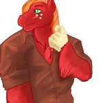  anthrofied big_macintosh_(mlp) blonde_hair clothing equine freckles friendship_is_magic green_eyes hair horse male mammal my_little_pony pony solo unknown_artist 