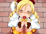  artist_request blush breasts huge_breasts invisible_penis invisicock mahou_shoujo_madoka_magica nipples paizuri penis tomoe_mami 