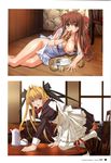  hadaka_apron katori_rea kazami_yui maid nekonyan nipples oppai parfait_chocolate_second_brew 