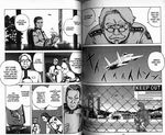  artist_request colonel_sanders comic glasses greyscale hard_translated highres kfc male_focus monochrome multiple_boys planetes scan translated what 