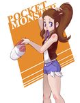 denim_shorts female_protagonist_(pokemon_b&amp;w) hat pokemon pokemon_(game) pokemon_black_and_white ponytail 