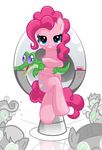  blue_eyes don_ko don_komandorr equine female feral friendship_is_magic fur gummy_(mlp) hair horse mammal my_little_pony pink_fur pink_hair pinkie_pie_(mlp) plain_background pony reptile scalie white_background 