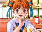  casual_romance_club houkago_ren-ai_club orange_eyes orange_hair restaurant school_uniform 
