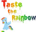  annoying_watermark blue_fur equine female feral friendship_is_magic fur goo hair horse mammal multi-colored_hair my_little_pony my_little_poyn pegasus pink_eyes pony rainbow rainbow_dash_(mlp) rainbow_hair solo tgtf13 vomit watermark wings 