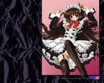  aian_maid_~koi_no_gohoushi_daisakusen~ blush cameltoe garter_straps maid nipples open_clothes oppai panchira pantsu sakizaka_erina stockings sumisumi thighhighs wallpaper 