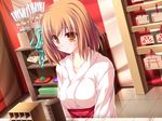  blonde game_cg golden_eyes kimono koyuki_amagase magus_tale miko short_hair tenmaso 