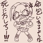  chibi glasses ikkyuu lowres monochrome pani_poni_dash! school_uniform sepia solo uehara_miyako 