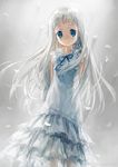  ano_hi_mita_hana_no_namae_wo_bokutachi_wa_mada_shiranai. blue_eyes dress honma_meiko jane_mere long_hair solo white_hair 