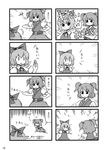  4koma cirno comic dai-oki greyscale highres monochrome multiple_4koma multiple_girls onozuka_komachi touhou translated 