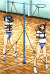  2girls ass bondage buruma daikinbakuju gag gym_uniform rope socks tape tapegag 